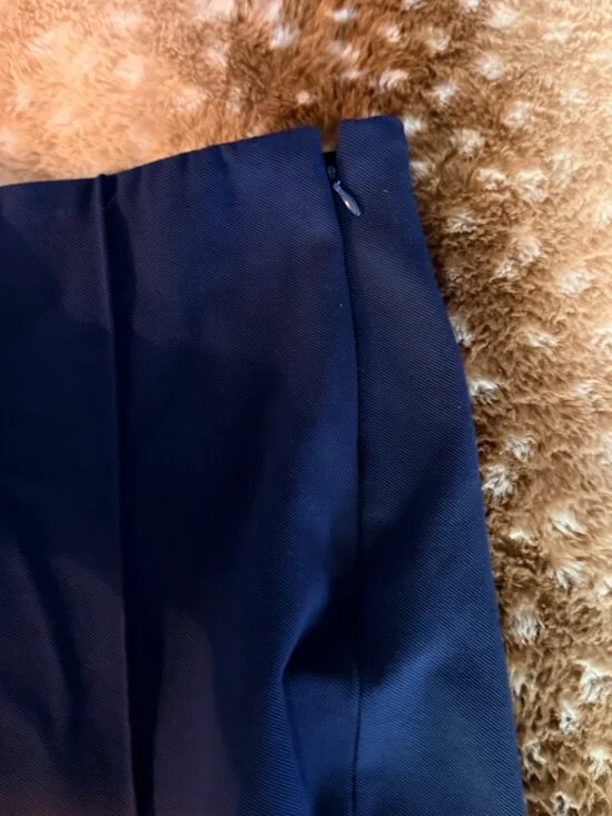 Ann Taylor Navy Wide Leg Pants High Rise Stretch Workwear 12 - Picture 3 of 8